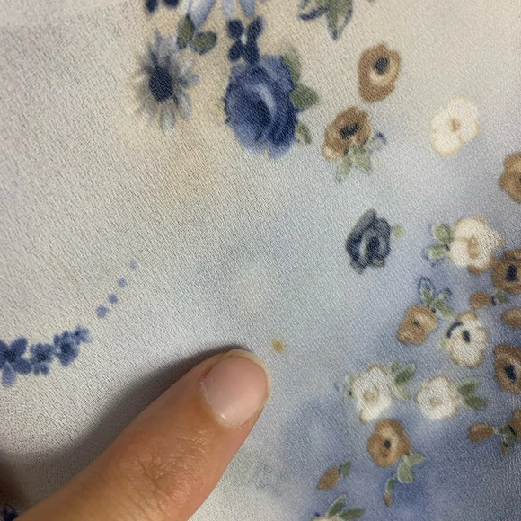 Route 66 VTG Y2K Floral Top Babydoll Belle Sleeves Sheer  Fairycore XL *READ - Picture 14 of 15